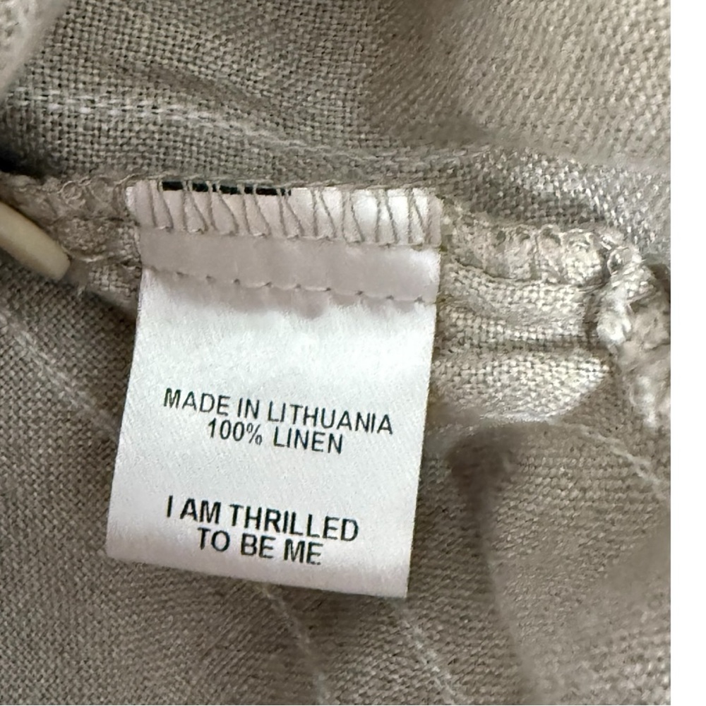 Flax Striped Ankle-Length Linen Pants - Picture 11 of 12